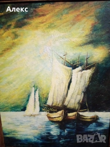 Стара маслена картина!, снимка 2 - Картини - 54038036