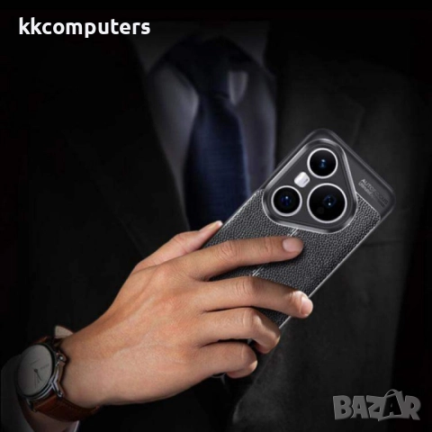 Huawei Pura 80 Ultra 5G Удароустойчив І Litchi Texture І TPU Калъф и Протектор, Черен, снимка 4 - Калъфи, кейсове - 51973931