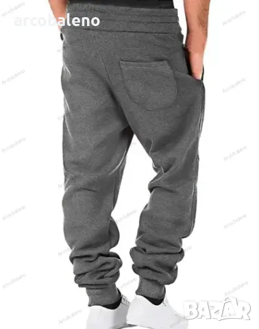 Мъжки зимни спортни ежедневни панталони с ластик на талията, 5цвята , снимка 3 - Спортни дрехи, екипи - 47793195