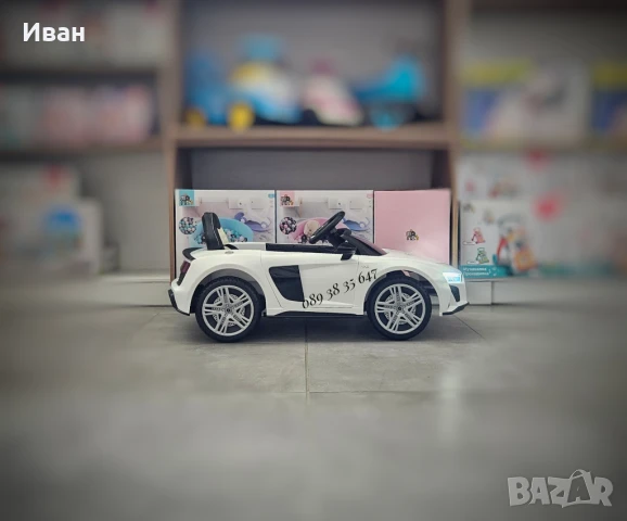 ТОП ЦЕНА!НОВО!Акумулаторна кола Audi R8 с 12V батерия,меки гуми,USB, снимка 6 - Детски велосипеди, триколки и коли - 51361741