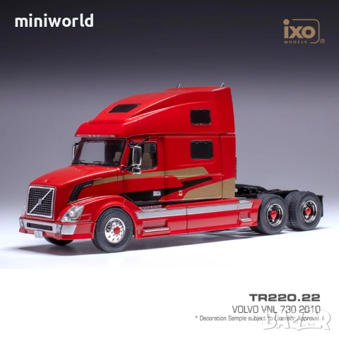Volvo VNL 730 влекач 2010 - мащаб 1:43 на IXO моделът е нов в PVC дисплей-кейс