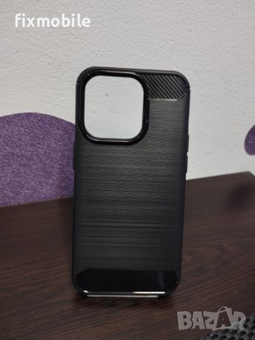 Apple iPhone 14 Pro Carbon Pro силиконов гръб / кейс, снимка 1 - Калъфи, кейсове - 42907445