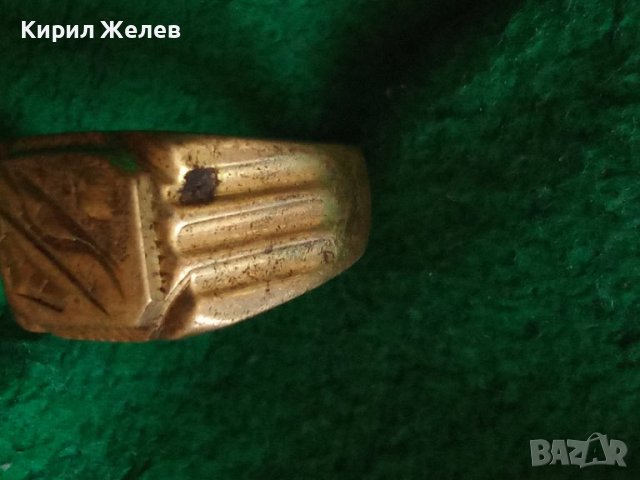 Стар БРОНЗОВ Пръстен ОРНАМЕНТИРАН ВИНТИДЖ БИЖУ РЪЧНА ИЗРАБОТКА 18425, снимка 3 - Антикварни и старинни предмети - 33371041
