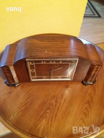 Старинен немски каминен часовник.красив работещ, снимка 1