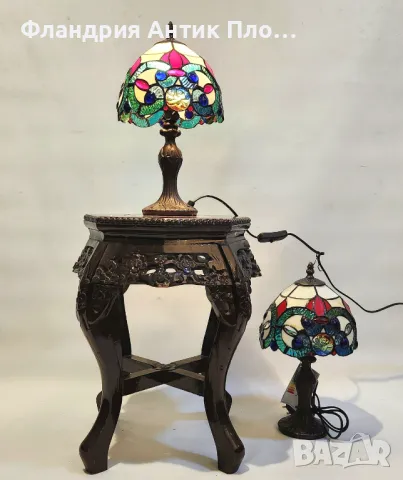 Настолна лампа в стил Тифани – модел „Класик“, снимка 4 - Настолни лампи - 49621648