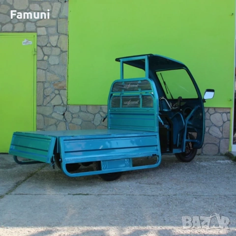 Електрическа Селскостопанска Триколка с Покрив 2000W СИНЯ, снимка 2 - Мотоциклети и мототехника - 54144831