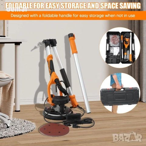 Електрическа шлайфмашина за гипсокартон VELPAX 1250W, 11.5A, 500-1800 об/мин, снимка 7 - Други инструменти - 51746315