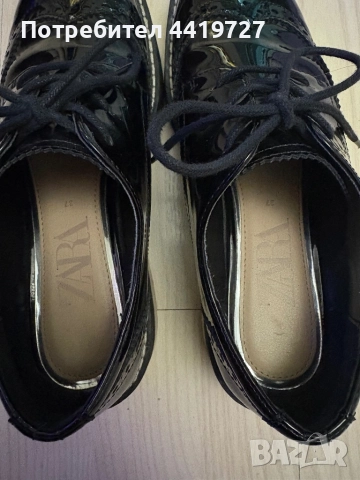 Продавам черни елегантни обувки на Зара,37 номер, снимка 5 - Дамски ежедневни обувки - 52135471