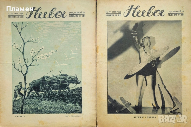 Нива. Бр. 7 / 1931, Бр. 14, 19, 20, 21, 22, 23, 25, 27, 29, 30, 31 / 1932, снимка 10 - Антикварни и старинни предмети - 53959601