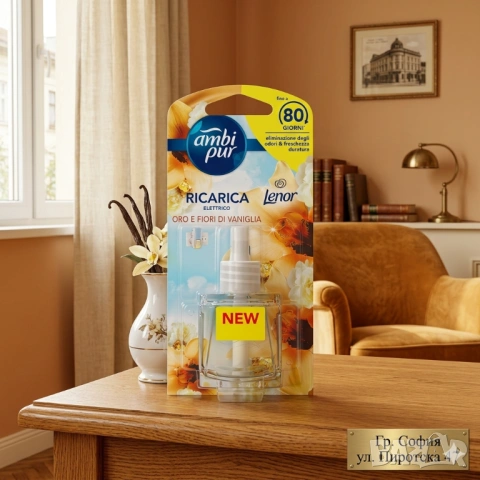 Ambi Pur пълнител за електрическите  машинки с аромат Oro e Fiori di Vaniglia 20 мл.