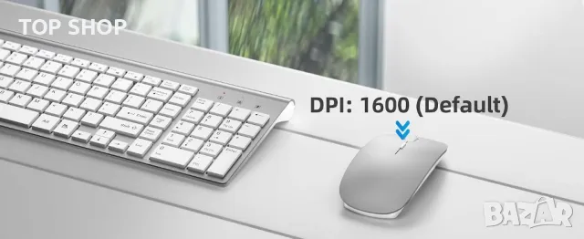 Безжична клавиатура и мишка TopMate Ultra Slim Combo, 2.4G, снимка 7 - Клавиатури и мишки - 48508294