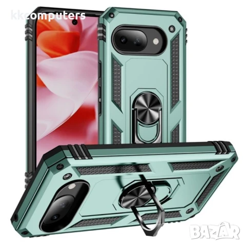 Google Pixel 9a Удароустойчив Ring Holder2 Калъф и Протектор, снимка 12 - Калъфи, кейсове - 51122573