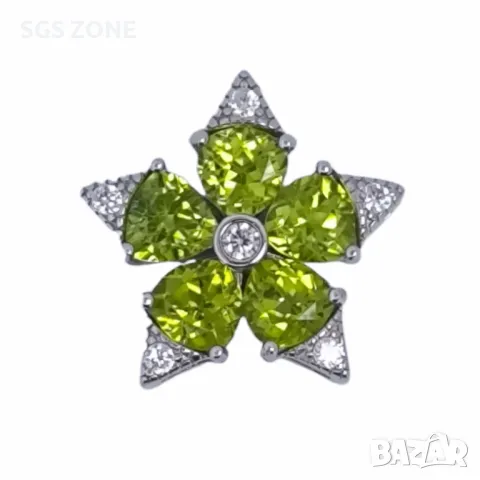 Сребърна Висулка с Естествени Камъни, снимка 5 - Колиета, медальони, синджири - 49843830