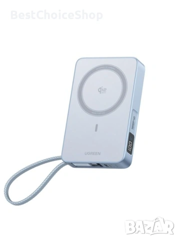  Ugreen Model: PB773. MagFlow за MagSafe Power Bank  Qi2 25W безжично бързо зареждане, снимка 10 - Външни батерии - 53149526