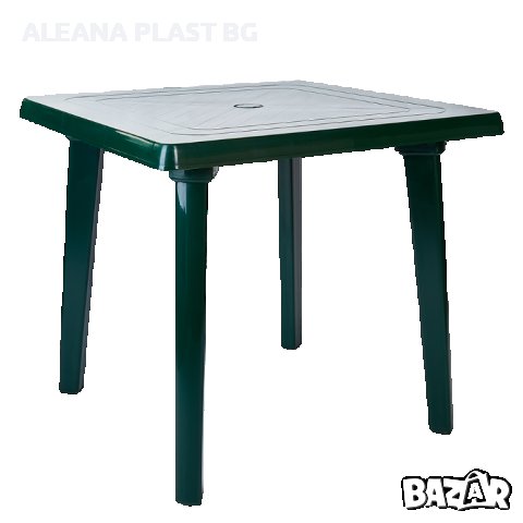 Пластмасова квадратна маса, снимка 4 - Градински мебели, декорация  - 24933111