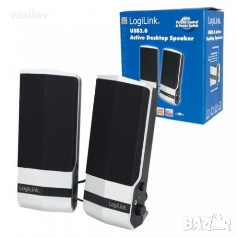 LogiLink USB 2.0 active desktop speaker , снимка 1 - Слушалки за компютър - 39434092