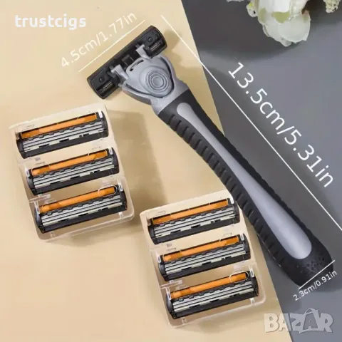 Самобръсначка с 3 ножчета и 12 резервни глави, снимка 3 - Други - 47390074