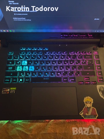 ASUS ROG Strix G15 | R7 6800H | RTX 3060 140W | 40GB RAM | QHD, снимка 2 - Лаптопи за игри - 53125790