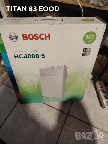 Електрически конвектор Bosch HC 4000-5, 500 W, LED дисплей, Таймер, Бял