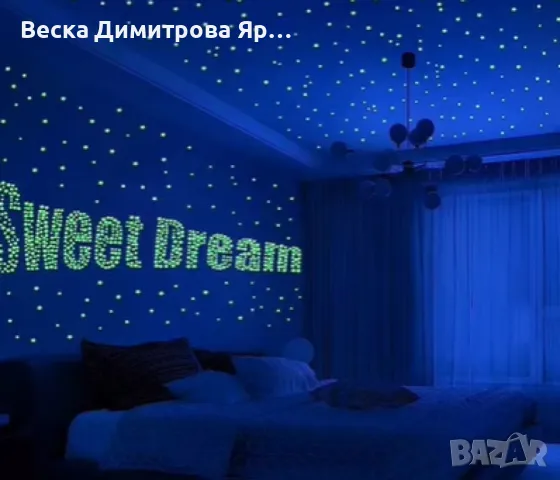 Светещи фигурки за стена – звезди и луни в цветен микс, снимка 8 - Фигурки - 48347616