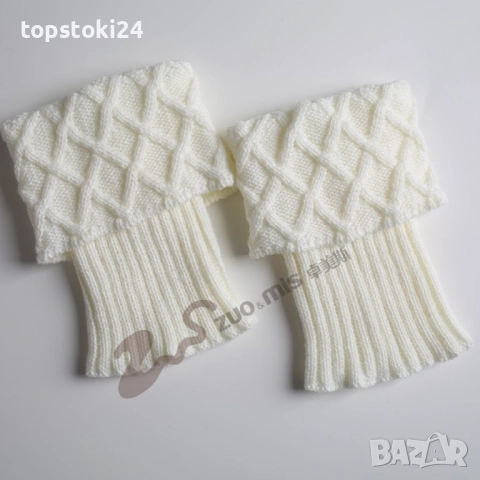 Плетени дамски чорапи, гети, снимка 3 - Други - 52641384