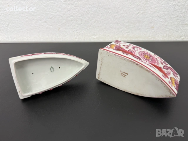 Декоративна порцеланова ютия - Limoges. №7803, снимка 8 - Антикварни и старинни предмети - 53018597