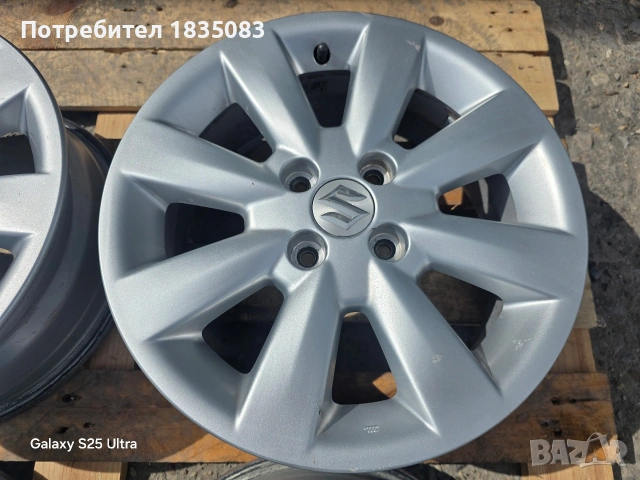 Лети джанти 15ки 4х100 Suzuki, снимка 7 - Гуми и джанти - 53916153