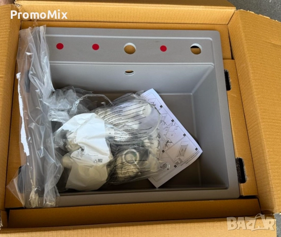 Кухненска мивка Einbauspule Granit Waltz 56Fe 65029 Гранитна кухненска мивка Композитна мивка с прел, снимка 3 - Мивки - 51455379