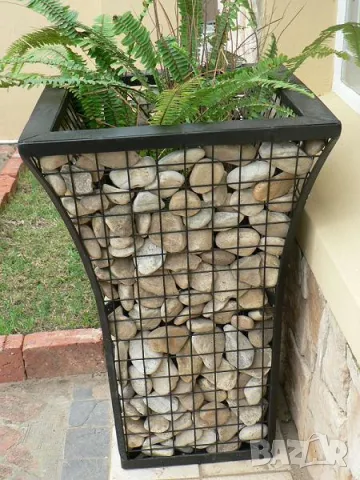 Габиони цветарници и повдигнати лехи --Кашпи, Саксии --Интериор, барбекю, езерце, водопад.. Декорати, снимка 2 - Градински мебели, декорация  - 47531053