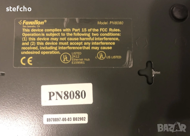 Switch NetLine Farallon PN8080, снимка 3 - Суичове - 51954902