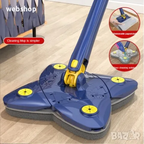 Четириъгълен моп с 360 градусова глава, снимка 8 - Мопове, кофи, четки и метли - 48637148