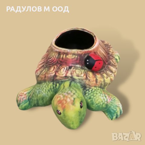 Градинска фигура с кашпа Костенурка / 2599, снимка 3 - Градински мебели, декорация  - 44291214