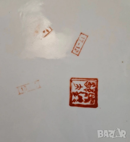 Японска декоративна чиния в стил Satsuma, снимка 6 - Чинии - 54234936