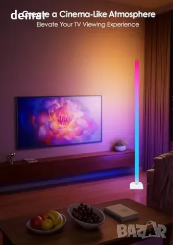 Смарт RGBIC ъглова LED лампа с дистанционно и приложение, снимка 6 - Смарт домашни устройства (Smart Home) - 55806900