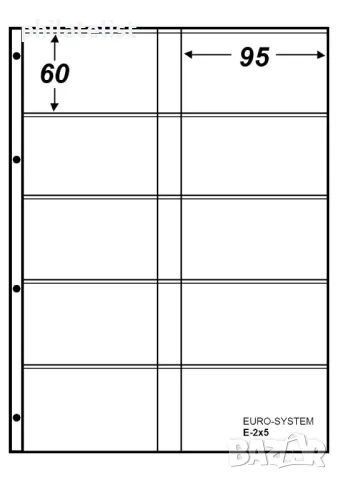 IMPORTA V – 5x2 PVC прозрачни листа за фонокарти ,  монетни карти - 95 х 60 мм / 10 бр. / , снимка 2 - Нумизматика и бонистика - 47304290