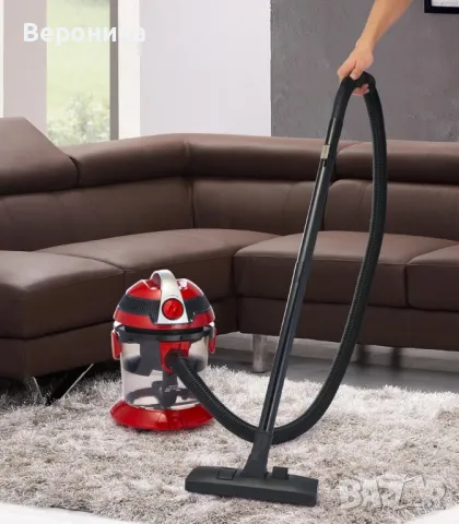Прахосмукачка с воден филтър Voltz OV51001N, 800W-1000W, 10л. Червена, Сива - Гаранция 12 месеца , снимка 6 - Прахосмукачки - 48429073
