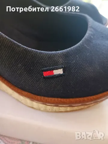Тъмносини обувки на платформа - Tommy Hilfiger , снимка 3 - Сандали - 47387544