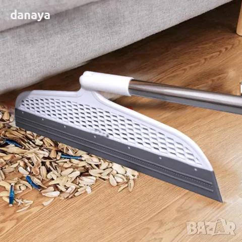 5533 Въртяща се силиконова метла за сухо и мокро почистване, снимка 2 - Мопове, кофи, четки и метли - 48311907