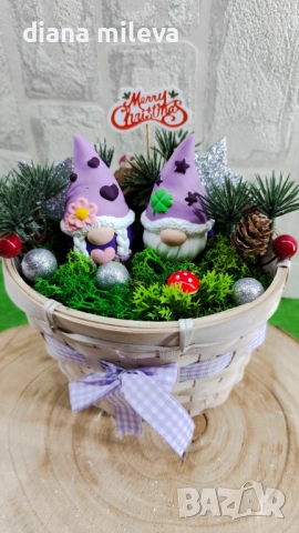 Коледна аранжировка с гномчета!, снимка 4 - Декорация за дома - 52497725