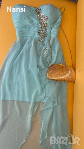 Уникална рокля с красиви камъни, снимка 14 - Рокли - 50956256