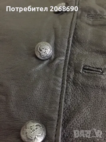 Мъжки черен елек от естествена кожа, снимка 3 - Други - 48332439