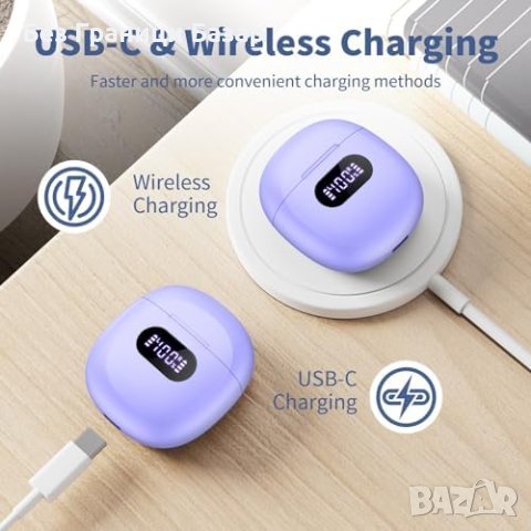 Нови Безжични Слушалки с LED Дисплей, Супербас, Bluetooth 5.3, 48ч Батерия, снимка 2 - Bluetooth слушалки - 44261866