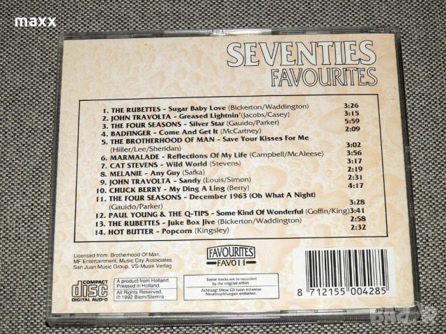CD диск Various – Seventies Favourites 1992, снимка 2 - CD дискове - 29141528