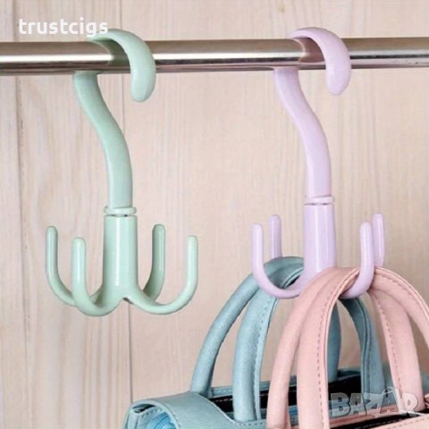 Въртяща се закачалка за дрехи розова, снимка 3 - Органайзери - 44483738