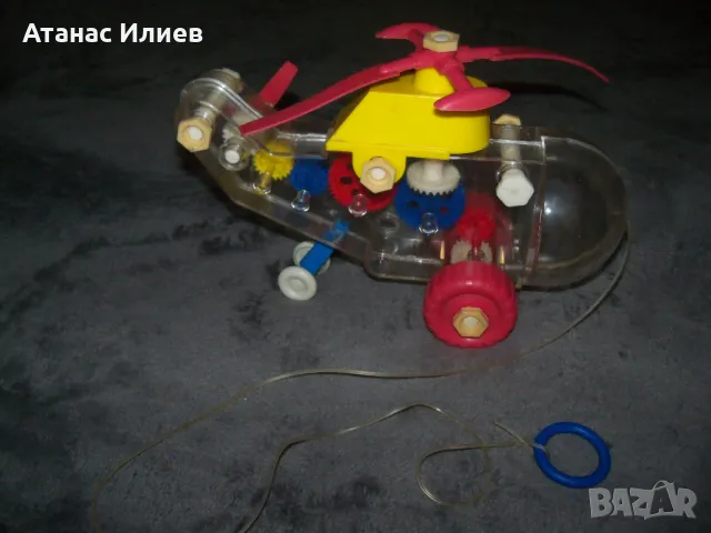 Стара соц играчка прозрачен хеликоптер, вертолет., снимка 5 - Влакчета, самолети, хеликоптери - 49807634