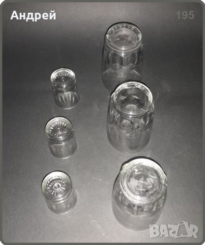 Лот: 3 + 3 чаши за питието и… „разредителя“, снимка 4 - Чаши - 29618180