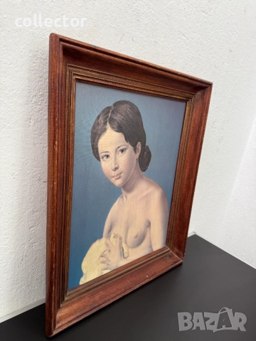Картина - маслена репродукция / голо тяло. №7579, снимка 3 - Антикварни и старинни предмети - 52301841