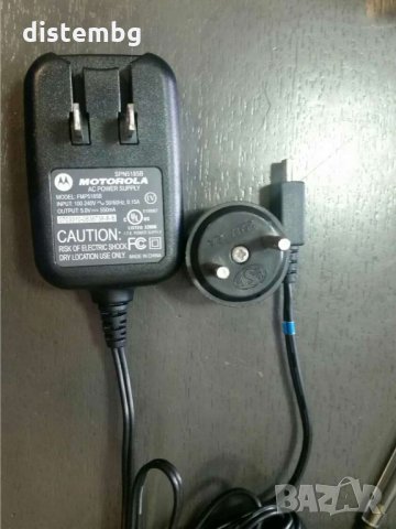 Оригинално зарядно устройство за променливотоков адаптер Motorola mini-USB , снимка 1 - Оригинални зарядни - 31692376