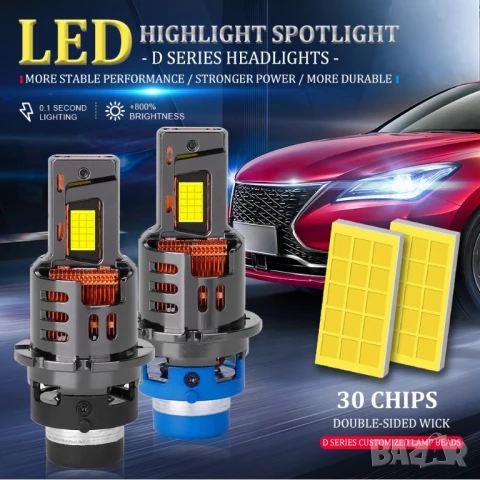 LED Крушки D2S - Dualvision +300 %