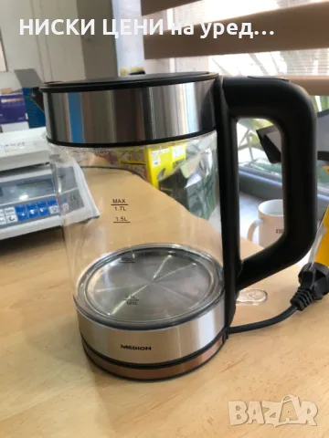 Електрическа кана за вода MEDION  3000W,1,7 L, снимка 5 - Кани - 49257687